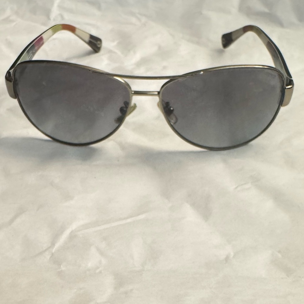 Coach Silver Aviator Sunglasses
